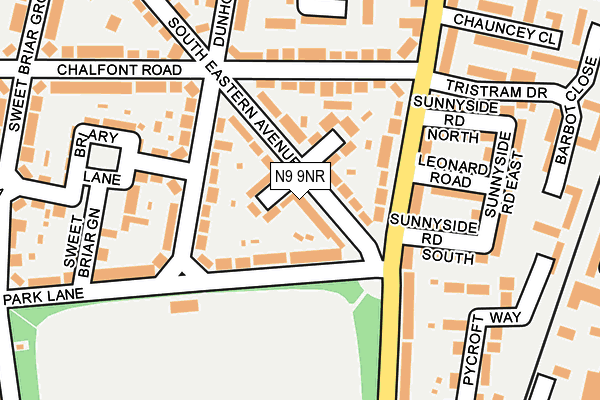 N9 9NR map - OS OpenMap – Local (Ordnance Survey)