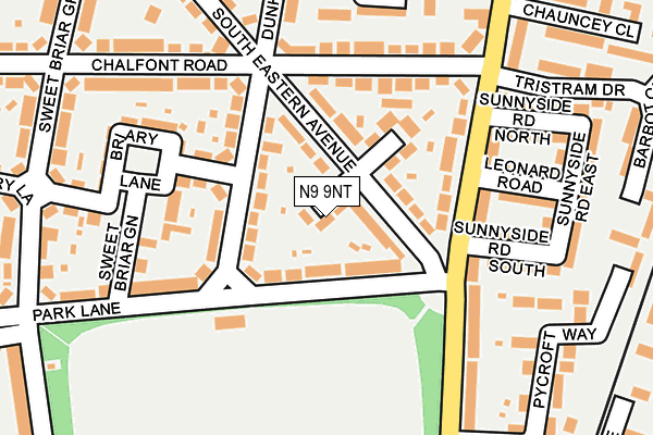 N9 9NT map - OS OpenMap – Local (Ordnance Survey)