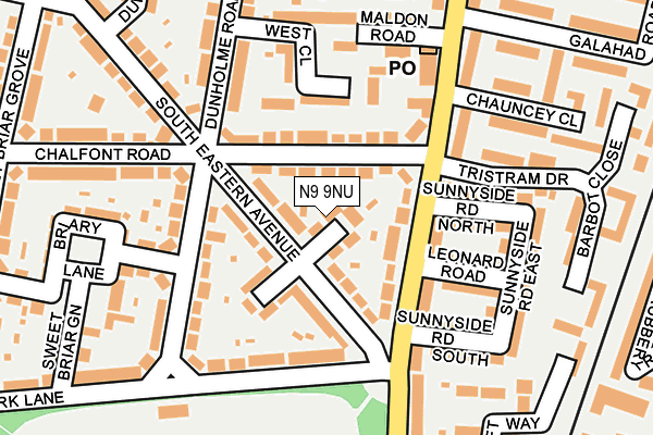 N9 9NU map - OS OpenMap – Local (Ordnance Survey)