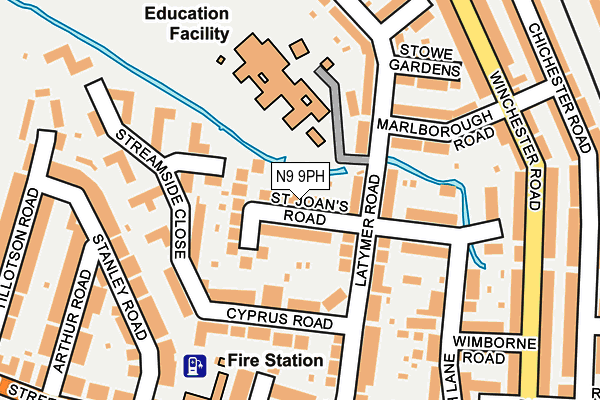 N9 9PH map - OS OpenMap – Local (Ordnance Survey)