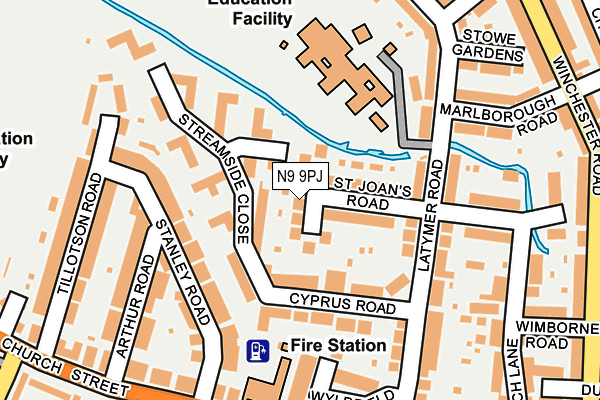 N9 9PJ map - OS OpenMap – Local (Ordnance Survey)