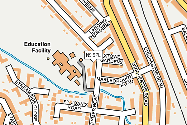 N9 9PL map - OS OpenMap – Local (Ordnance Survey)
