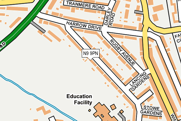 N9 9PN map - OS OpenMap – Local (Ordnance Survey)