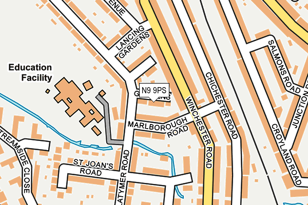 N9 9PS map - OS OpenMap – Local (Ordnance Survey)