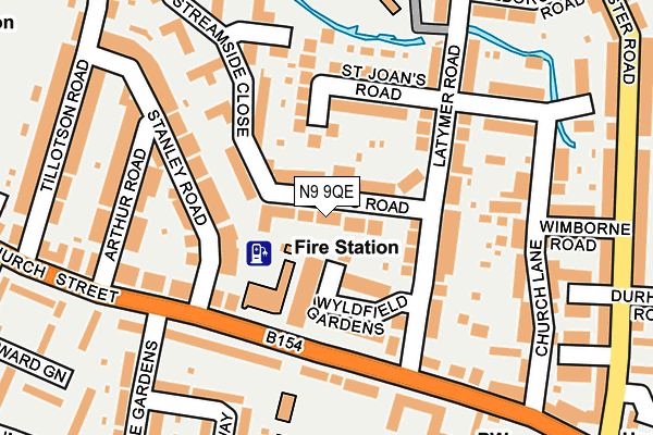 N9 9QE map - OS OpenMap – Local (Ordnance Survey)