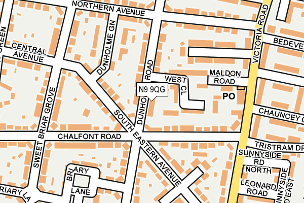 N9 9QG map - OS OpenMap – Local (Ordnance Survey)