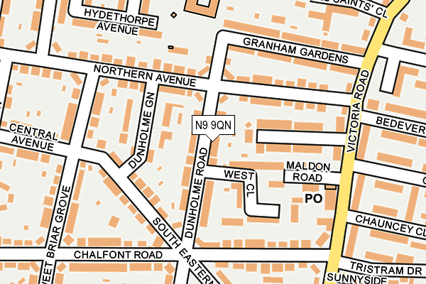 N9 9QN map - OS OpenMap – Local (Ordnance Survey)