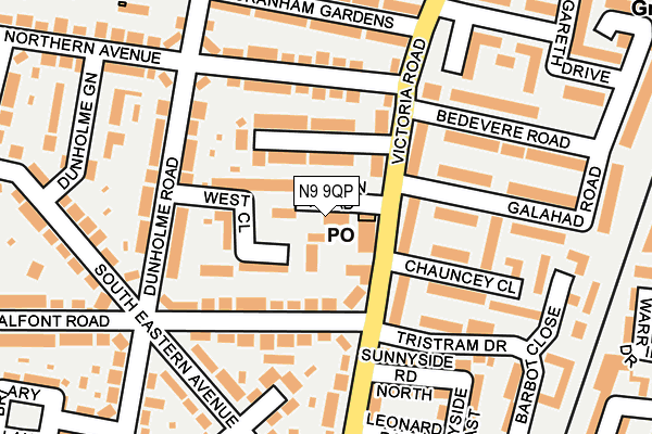 N9 9QP map - OS OpenMap – Local (Ordnance Survey)
