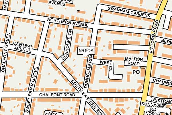 N9 9QS map - OS OpenMap – Local (Ordnance Survey)