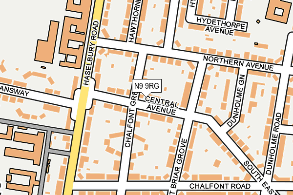 N9 9RG map - OS OpenMap – Local (Ordnance Survey)