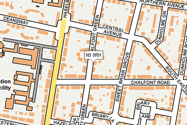N9 9RH map - OS OpenMap – Local (Ordnance Survey)