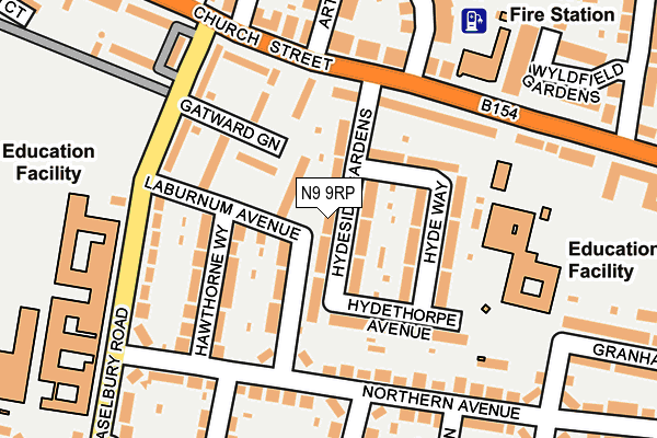 N9 9RP map - OS OpenMap – Local (Ordnance Survey)