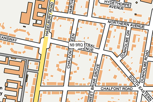 N9 9RQ map - OS OpenMap – Local (Ordnance Survey)