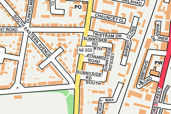 N9 9SS map - OS OpenMap – Local (Ordnance Survey)