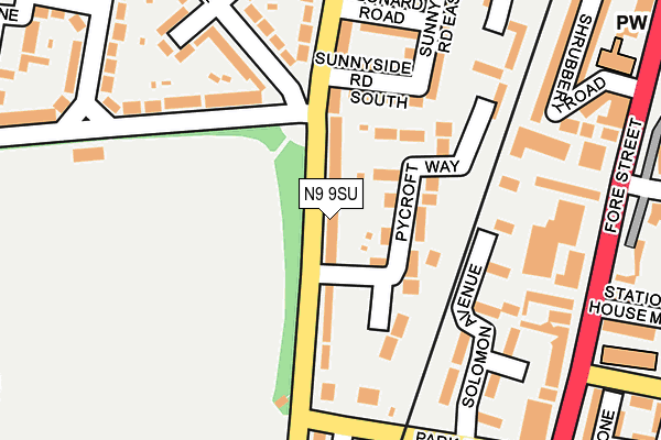 N9 9SU map - OS OpenMap – Local (Ordnance Survey)