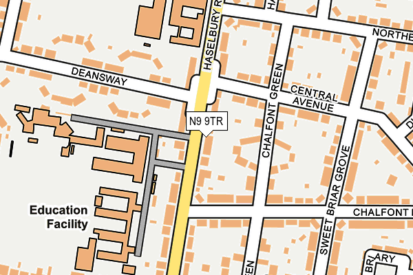 N9 9TR map - OS OpenMap – Local (Ordnance Survey)