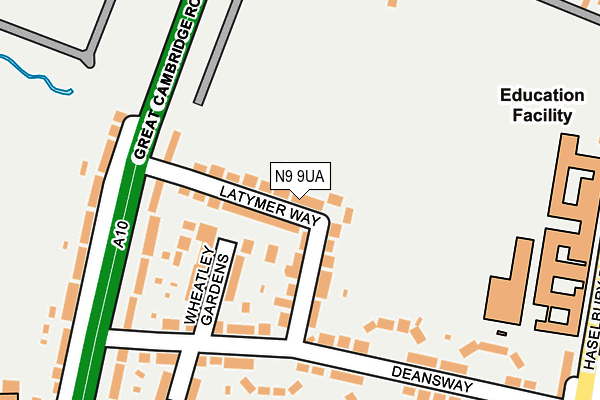 N9 9UA map - OS OpenMap – Local (Ordnance Survey)