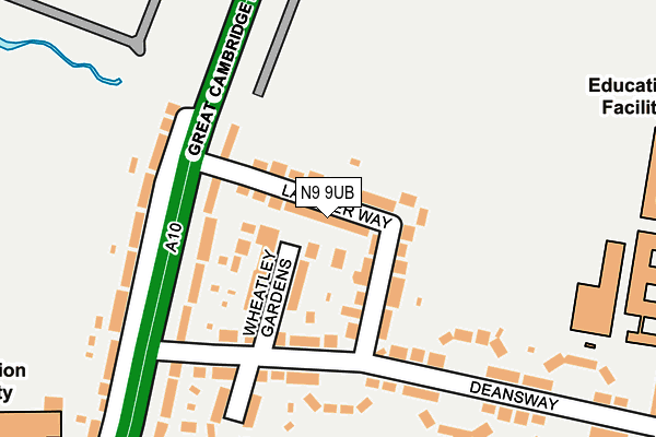 N9 9UB map - OS OpenMap – Local (Ordnance Survey)