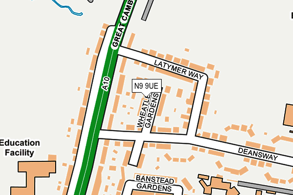 N9 9UE map - OS OpenMap – Local (Ordnance Survey)