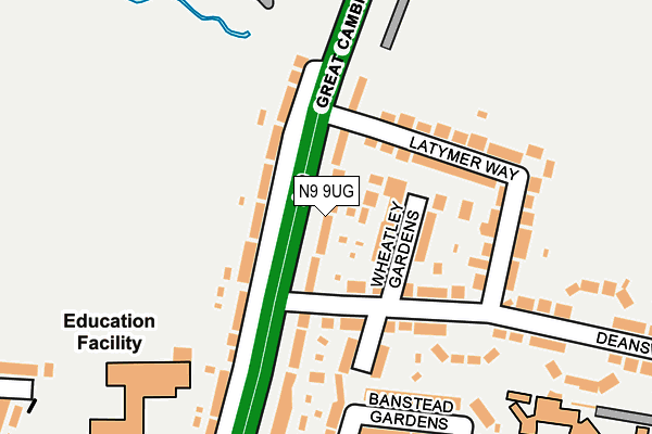 N9 9UG map - OS OpenMap – Local (Ordnance Survey)