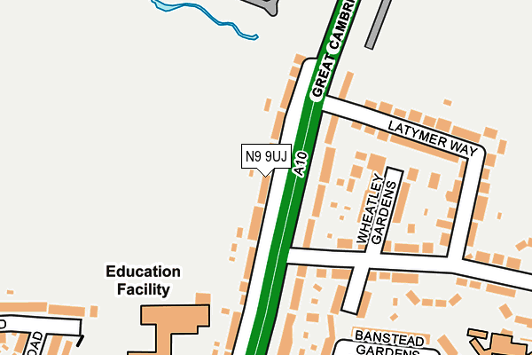 N9 9UJ map - OS OpenMap – Local (Ordnance Survey)