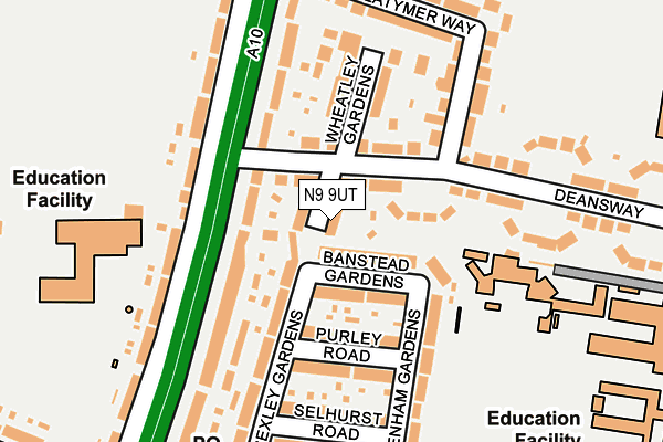 N9 9UT map - OS OpenMap – Local (Ordnance Survey)