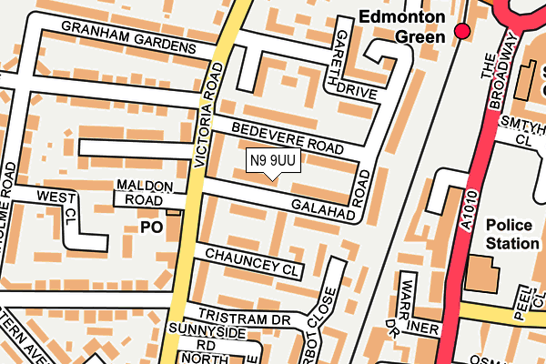 N9 9UU map - OS OpenMap – Local (Ordnance Survey)