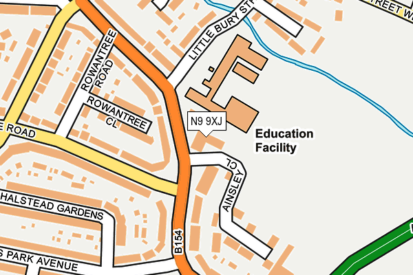 N9 9XJ map - OS OpenMap – Local (Ordnance Survey)