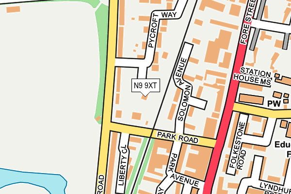 N9 9XT map - OS OpenMap – Local (Ordnance Survey)