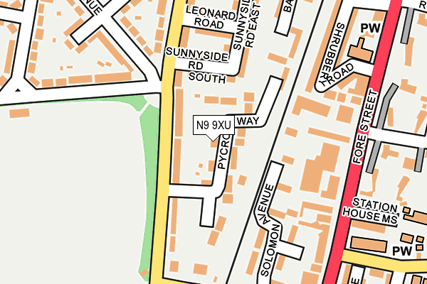 N9 9XU map - OS OpenMap – Local (Ordnance Survey)