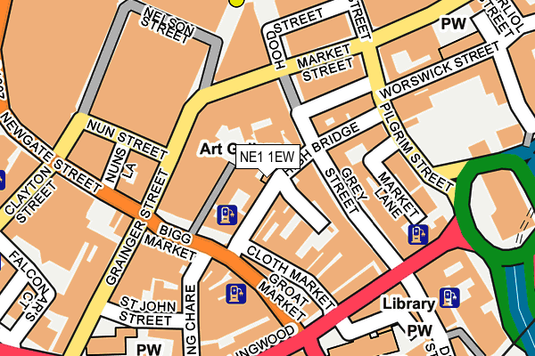NE1 1EW map - OS OpenMap – Local (Ordnance Survey)