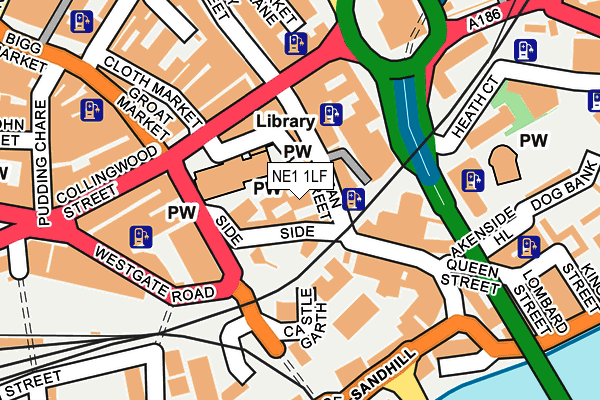 NE1 1LF map - OS OpenMap – Local (Ordnance Survey)