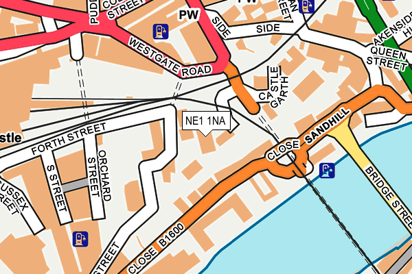 NE1 1NA map - OS OpenMap – Local (Ordnance Survey)