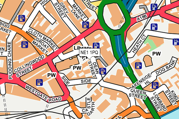 NE1 1PQ map - OS OpenMap – Local (Ordnance Survey)