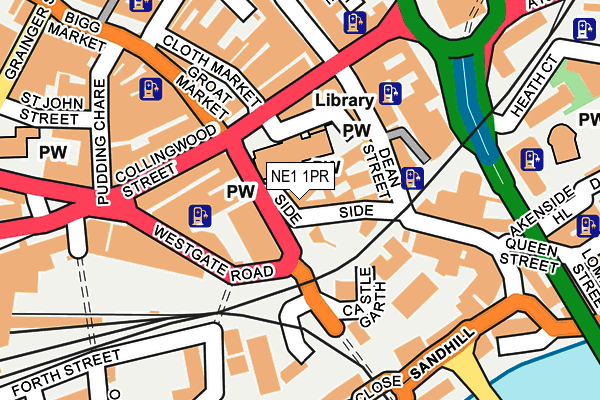 NE1 1PR map - OS OpenMap – Local (Ordnance Survey)