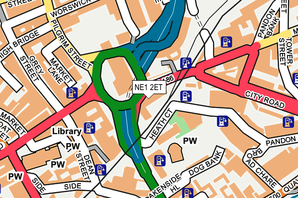 NE1 2ET map - OS OpenMap – Local (Ordnance Survey)
