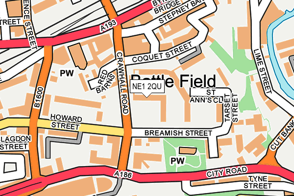 NE1 2QU map - OS OpenMap – Local (Ordnance Survey)