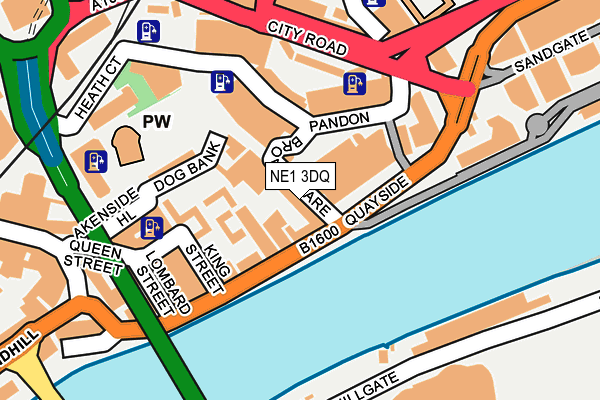 NE1 3DQ map - OS OpenMap – Local (Ordnance Survey)