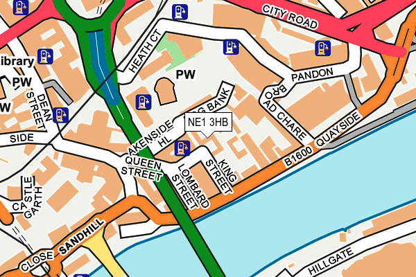 NE1 3HB map - OS OpenMap – Local (Ordnance Survey)