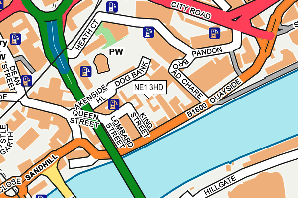 NE1 3HD map - OS OpenMap – Local (Ordnance Survey)