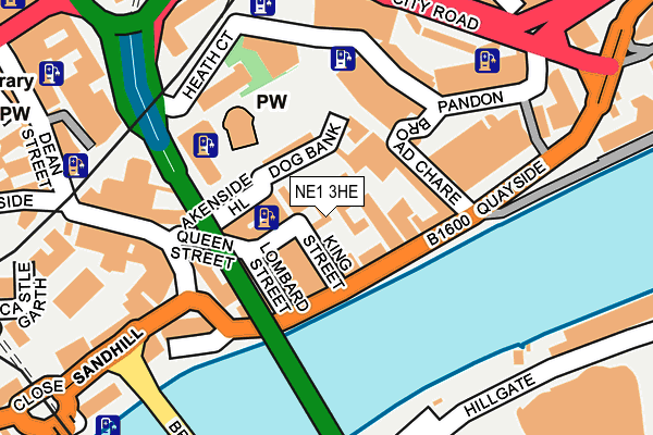 NE1 3HE map - OS OpenMap – Local (Ordnance Survey)