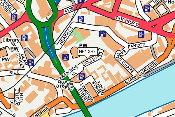 NE1 3HF map - OS OpenMap – Local (Ordnance Survey)