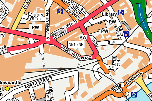 NE1 3NN map - OS OpenMap – Local (Ordnance Survey)