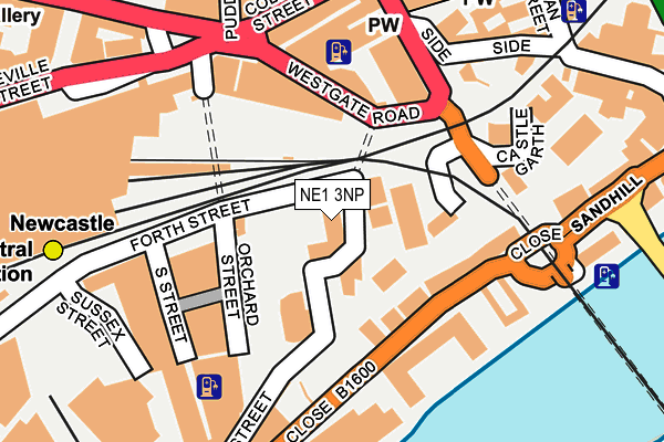 NE1 3NP map - OS OpenMap – Local (Ordnance Survey)