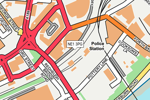 NE1 3PG map - OS OpenMap – Local (Ordnance Survey)