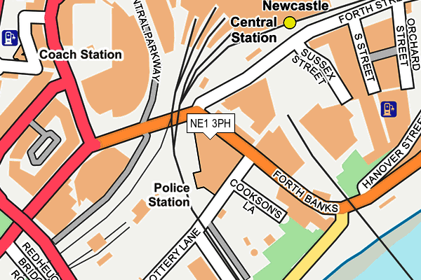 NE1 3PH map - OS OpenMap – Local (Ordnance Survey)