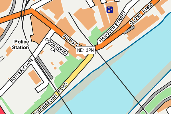 NE1 3PN map - OS OpenMap – Local (Ordnance Survey)