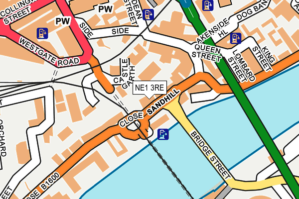 NE1 3RE map - OS OpenMap – Local (Ordnance Survey)