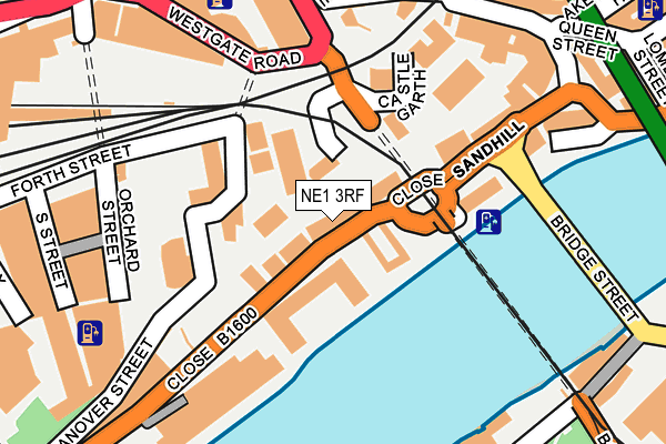 NE1 3RF map - OS OpenMap – Local (Ordnance Survey)