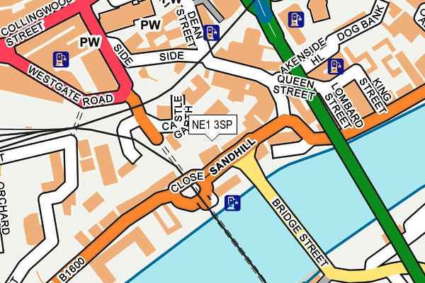 NE1 3SP map - OS OpenMap – Local (Ordnance Survey)